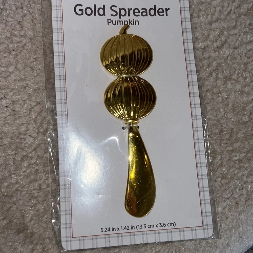 NWT Gold Pumpkin charcuterie Spreader